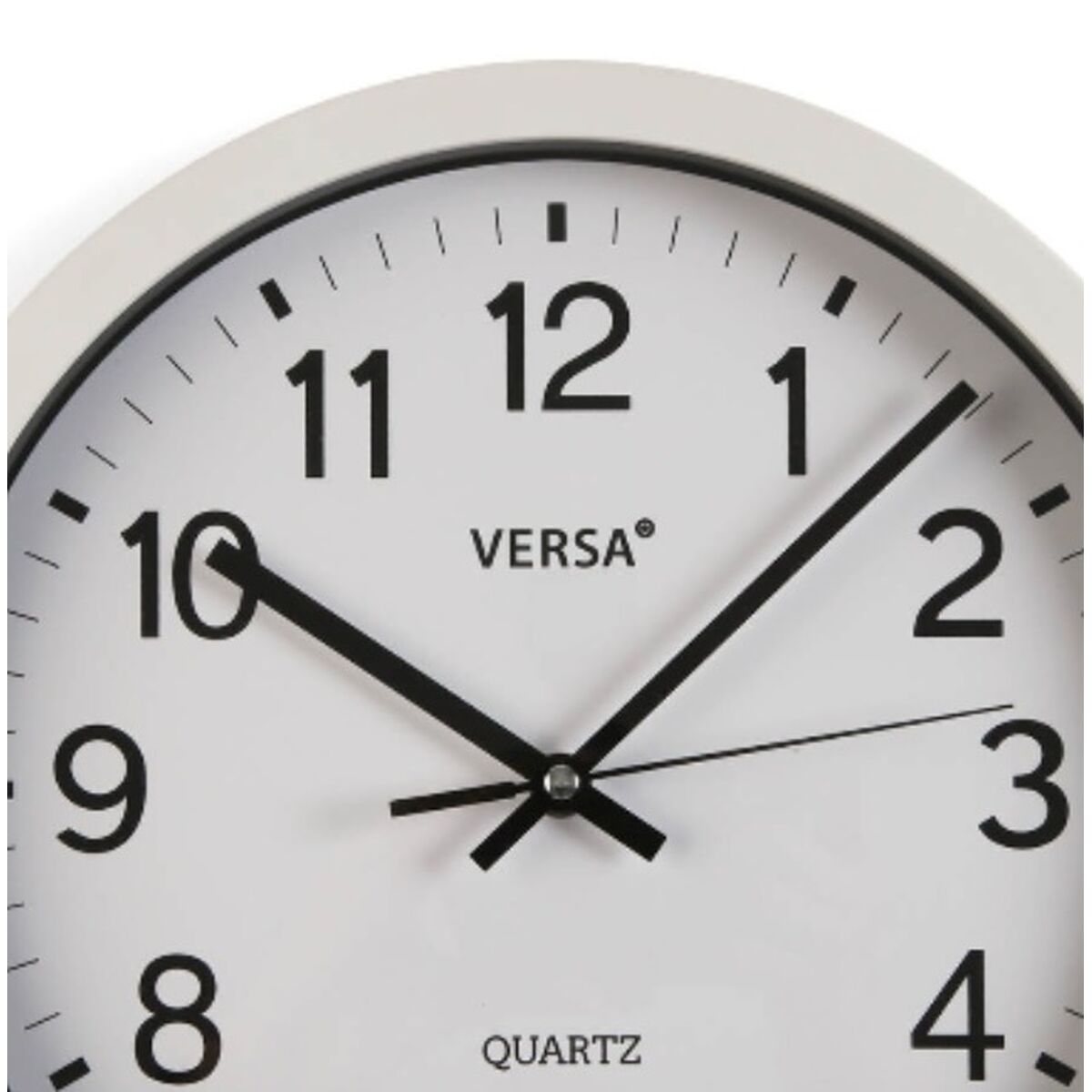 Väggklocka Versa Vit Plast Kvarts 4,3 x 30 x 30 cm - 2