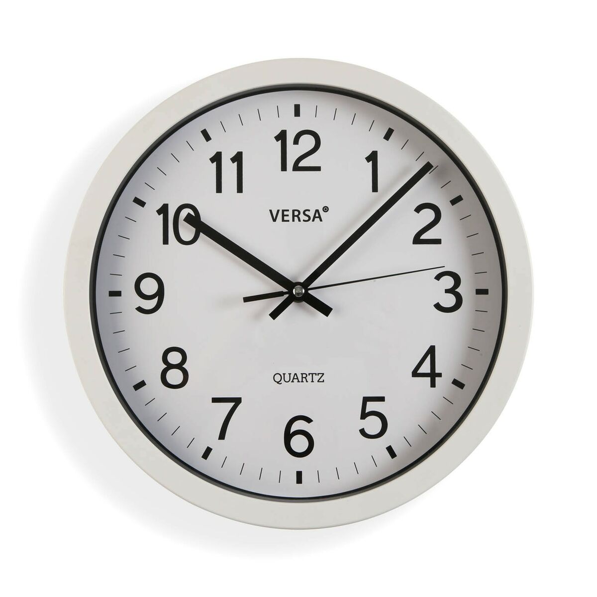 Väggklocka Versa Vit Plast Kvarts 4,3 x 30 x 30 cm