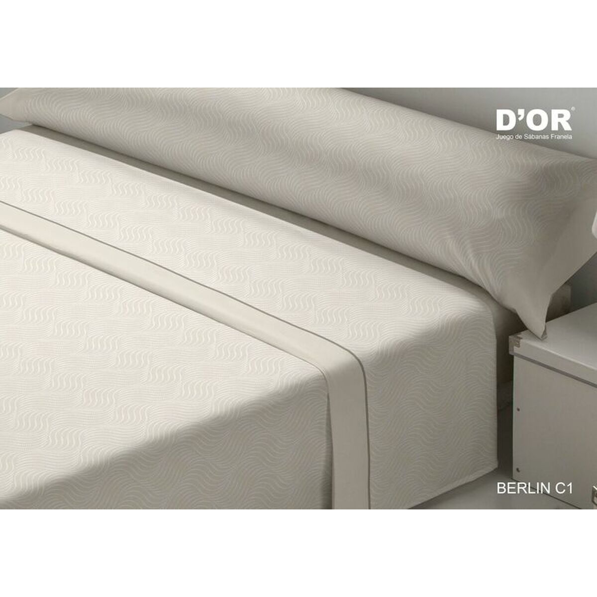Bäddset D'Or BERLIN Beige Säng 135 Franela