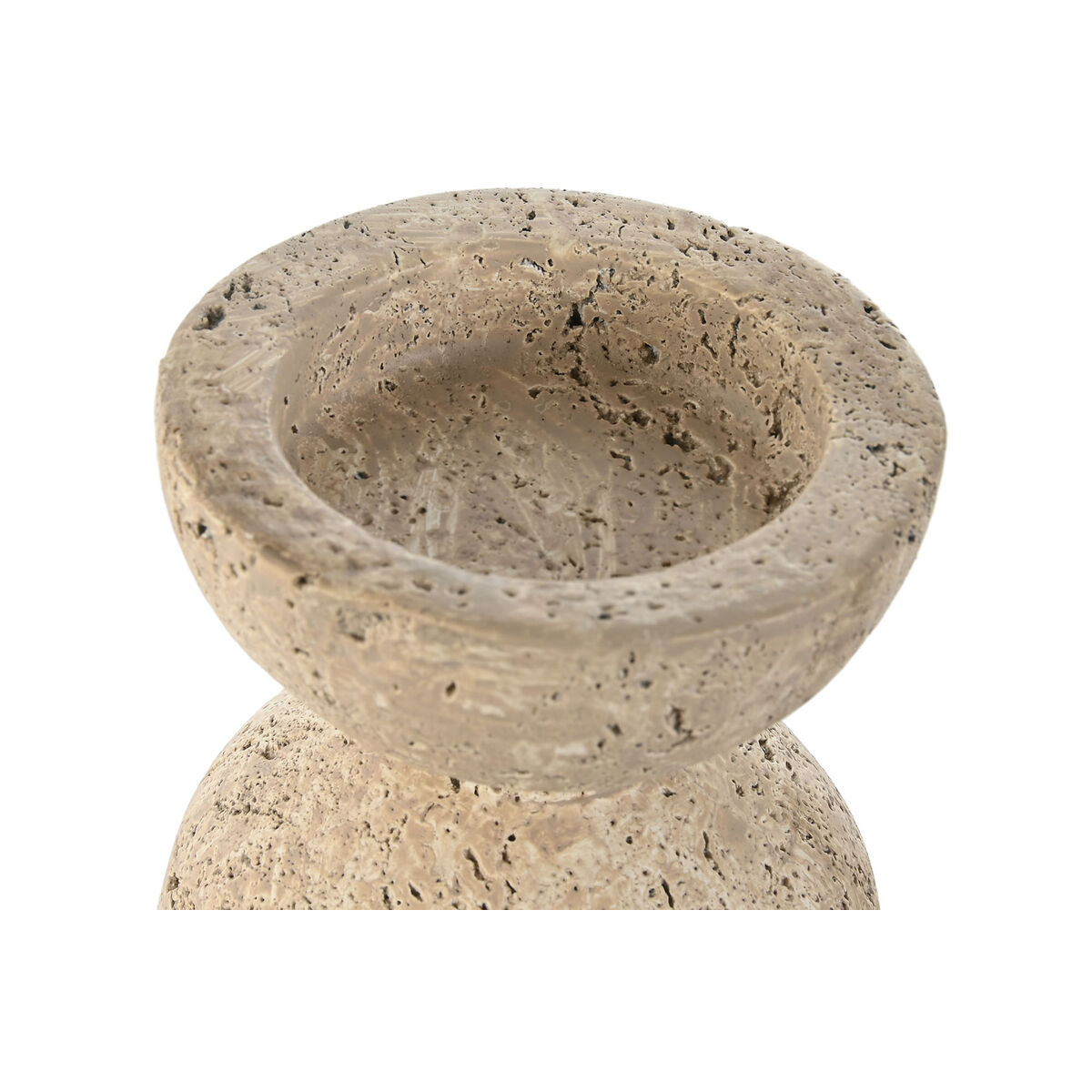 Ljusstakar Home ESPRIT Beige Magnesium 12 x 12 x 24 cm - 2