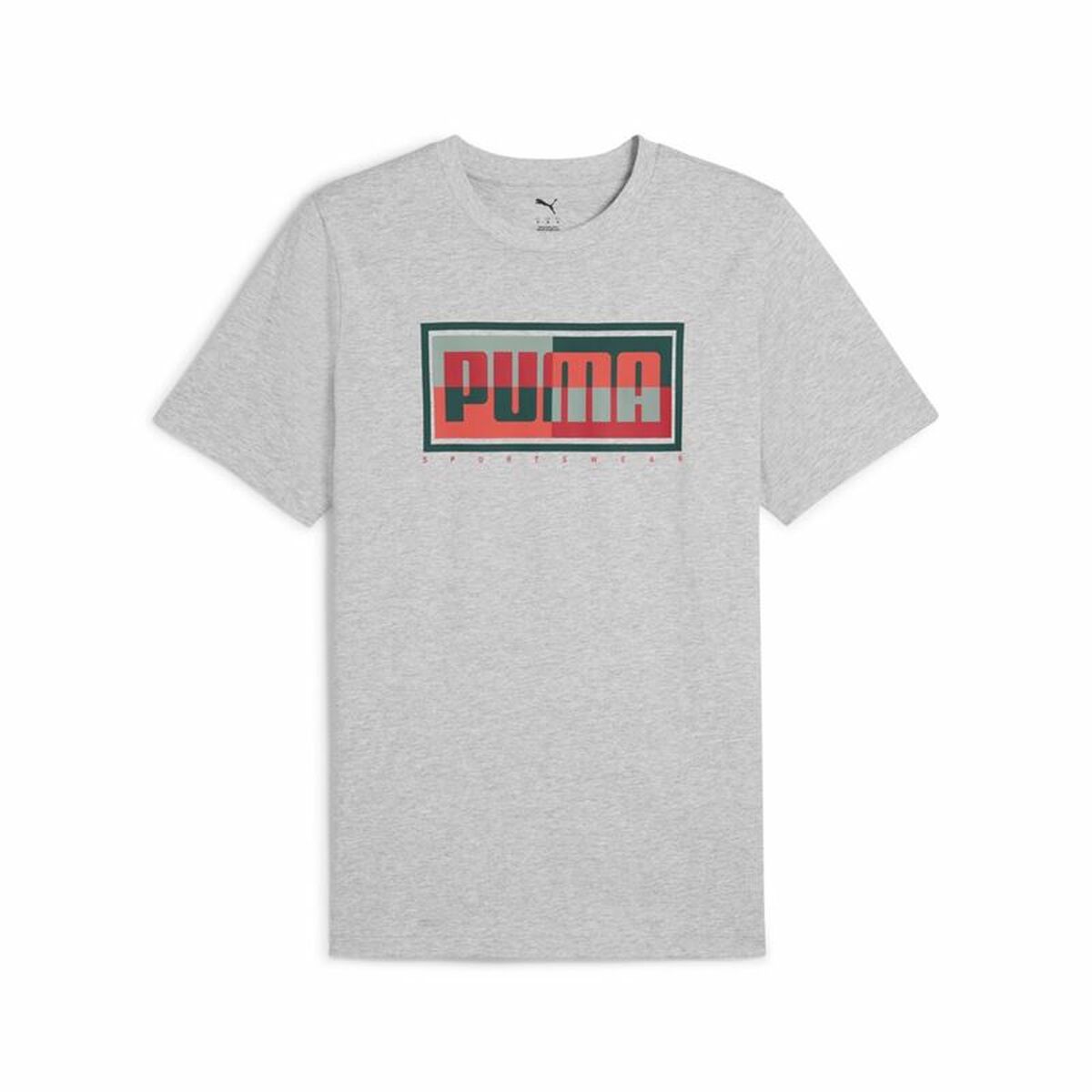 T-shirt med kortärm Herr Puma Graphics Box Ljusgrå
