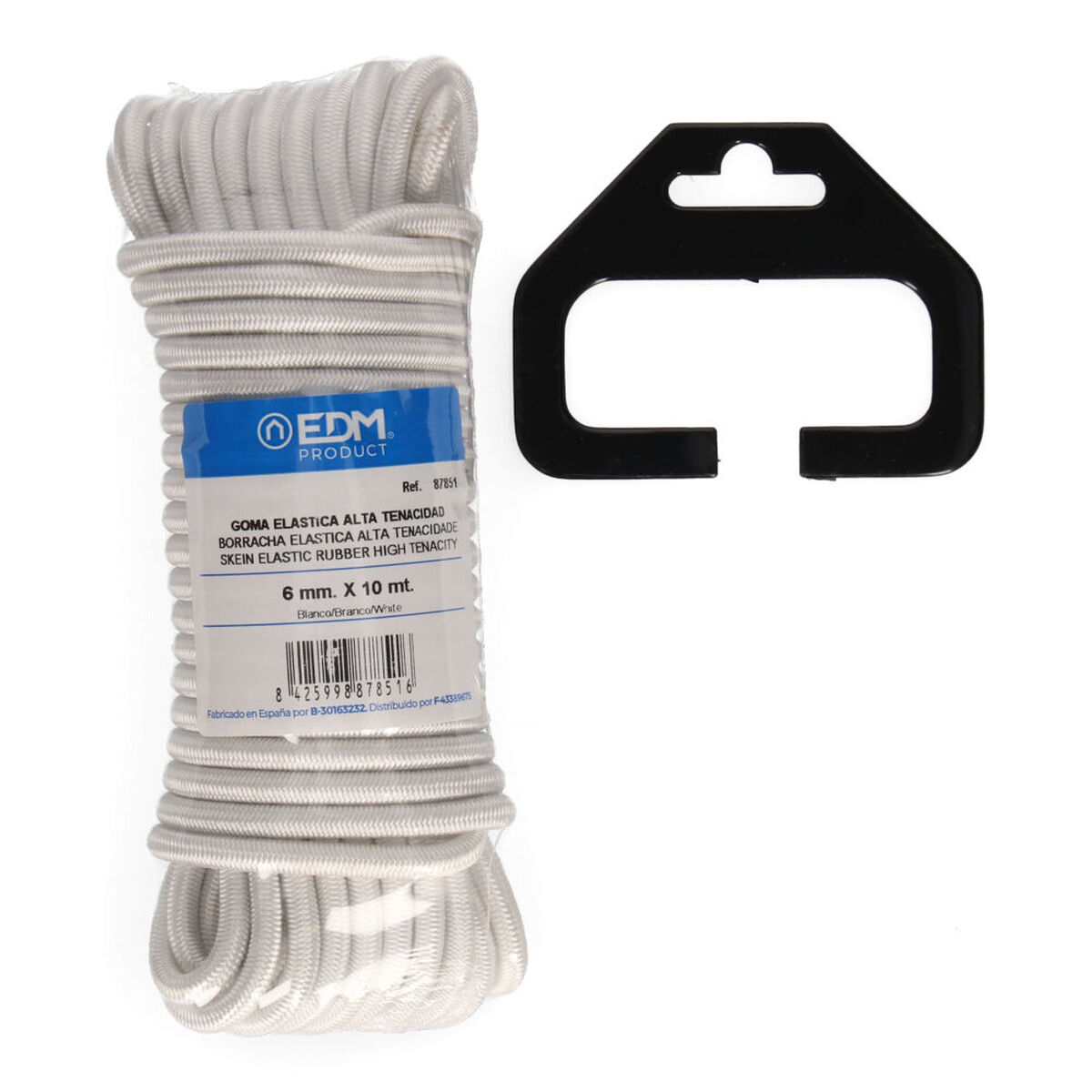 Elastisk sladd EDM 87851 Vit 10 m - 5