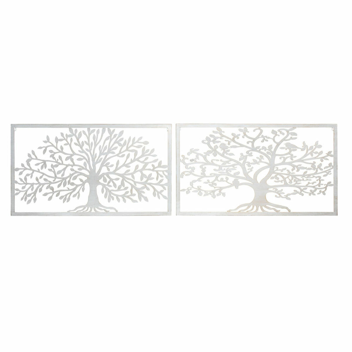 Väggdekoration DKD Home Decor 84,5 x 1 x 49 cm Träd Vit Cottage (2 antal) - 7