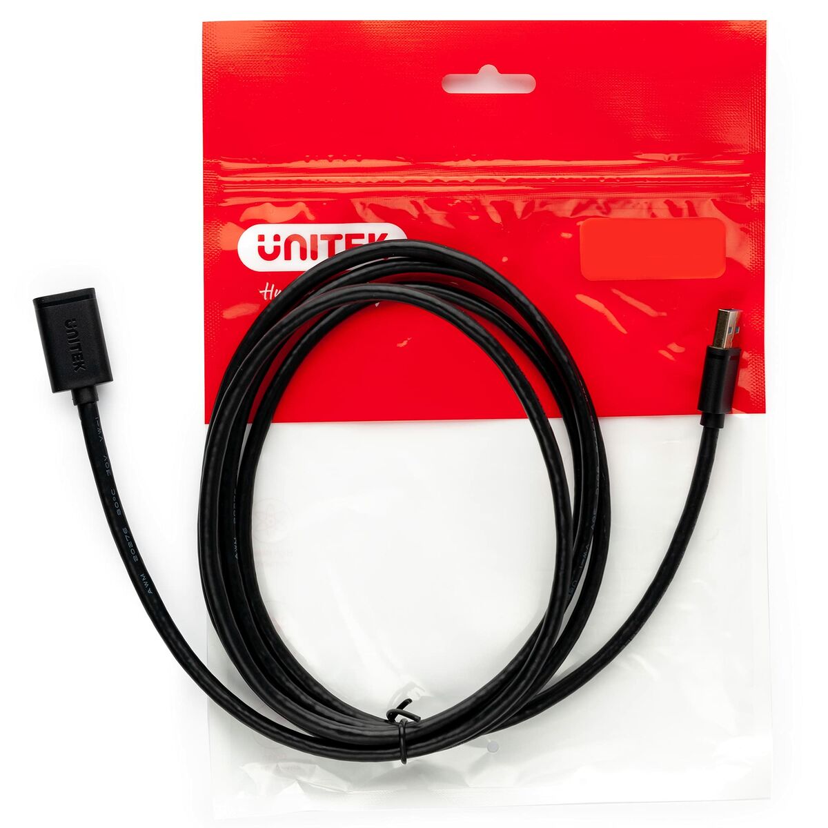 USB-kabel Unitek Y-C450GBK Hankontakt/Honkontakt Svart 2 m - 4