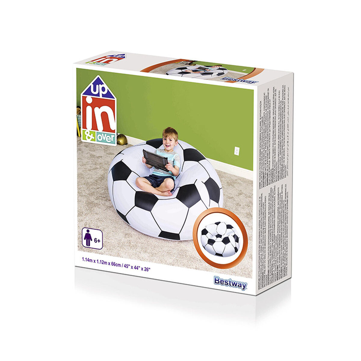 Bestway Jordens Jättestol Fotboll 114x112x66 cm +6 år Inomhus och Trädgård 75010 - 10