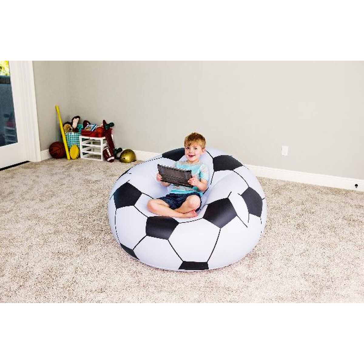 Bestway Jordens Jättestol Fotboll 114x112x66 cm +6 år Inomhus och Trädgård 75010 - 3