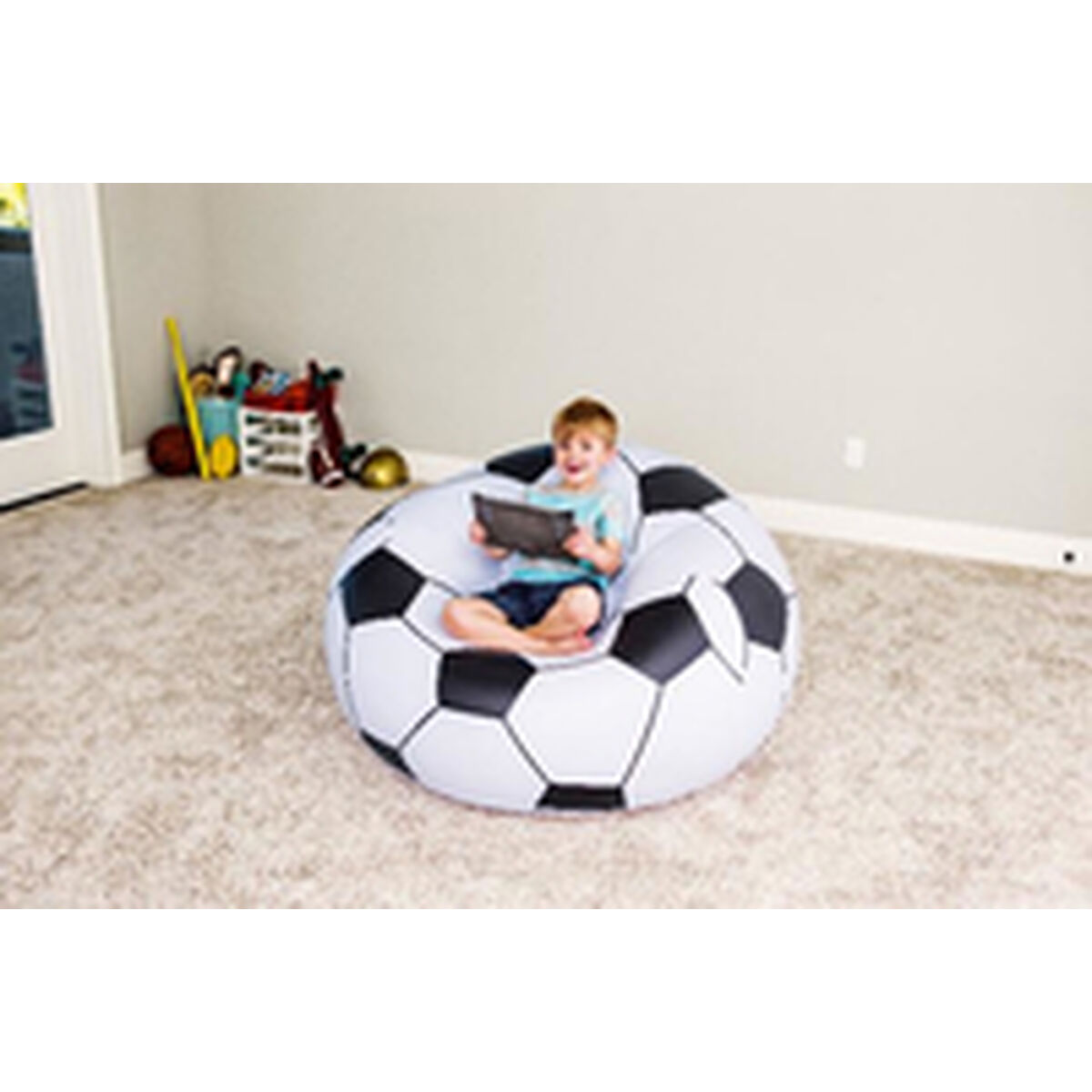 Bestway Jordens Jättestol Fotboll 114x112x66 cm +6 år Inomhus och Trädgård 75010 - 2
