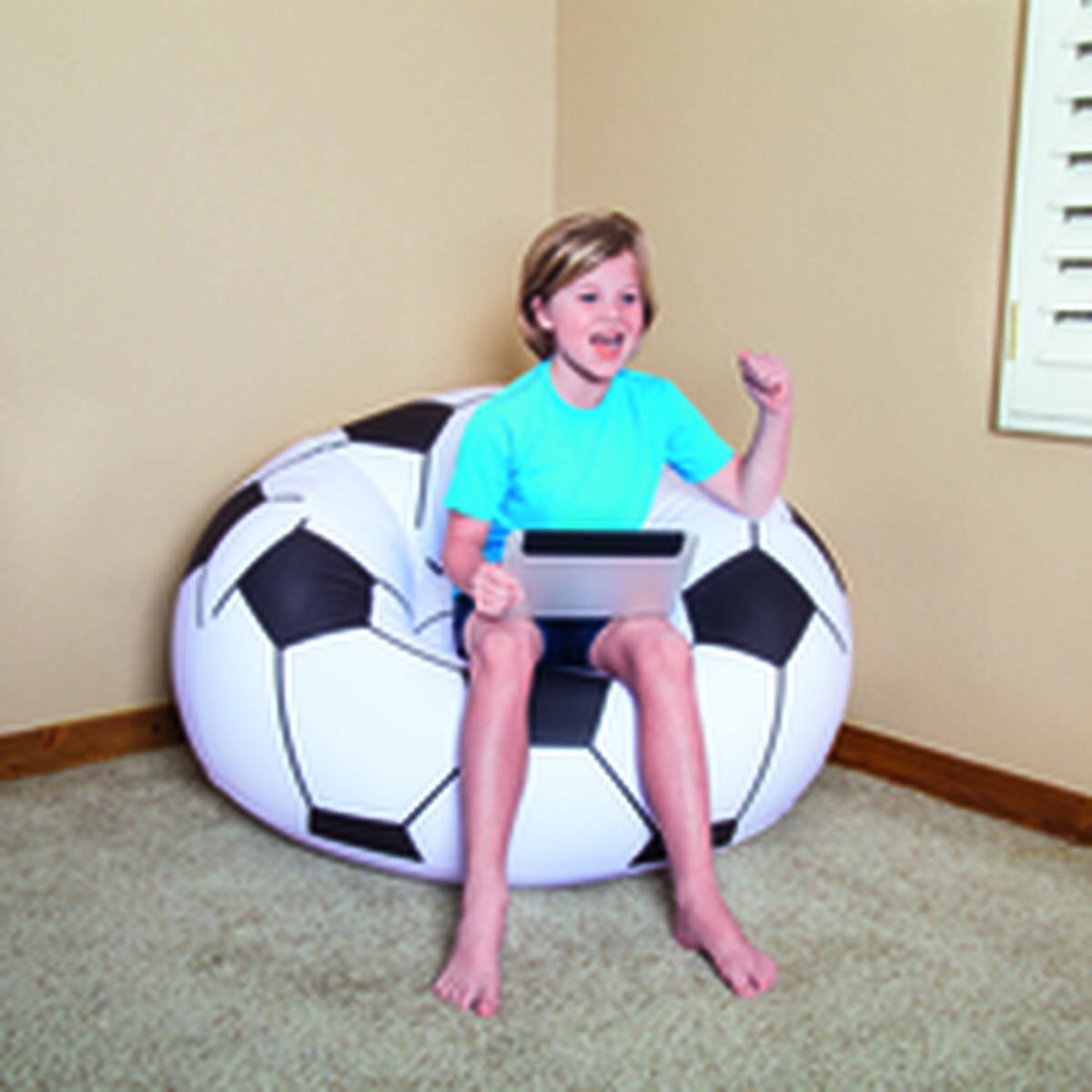 Bestway Jordens Jättestol Fotboll 114x112x66 cm +6 år Inomhus och Trädgård 75010 - 8