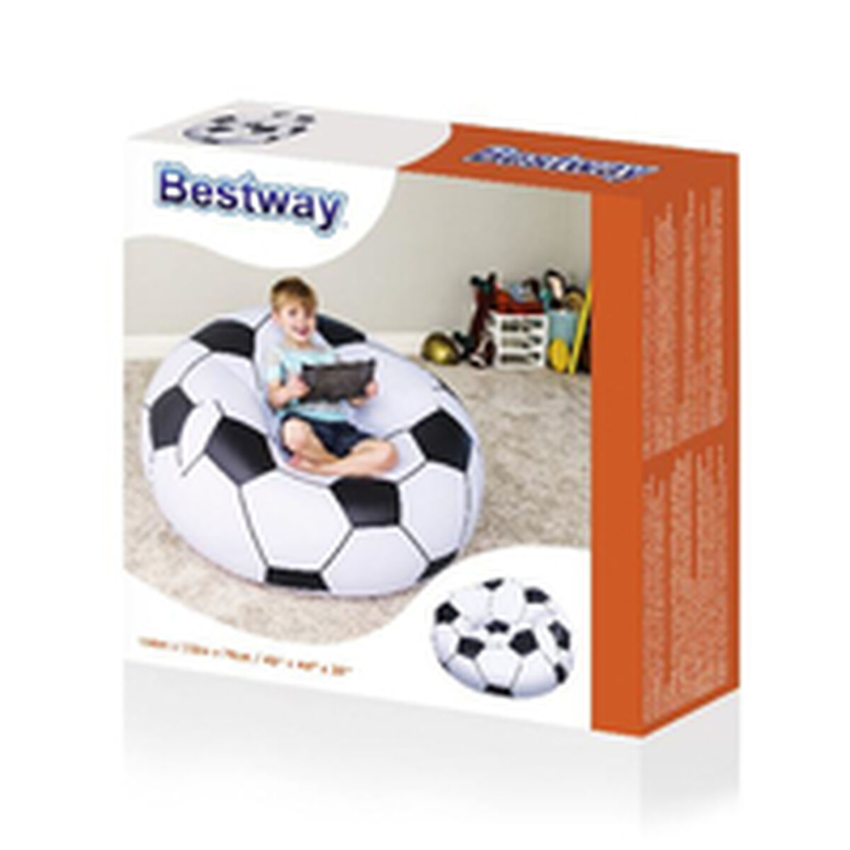Bestway Jordens Jättestol Fotboll 114x112x66 cm +6 år Inomhus och Trädgård 75010 - 13