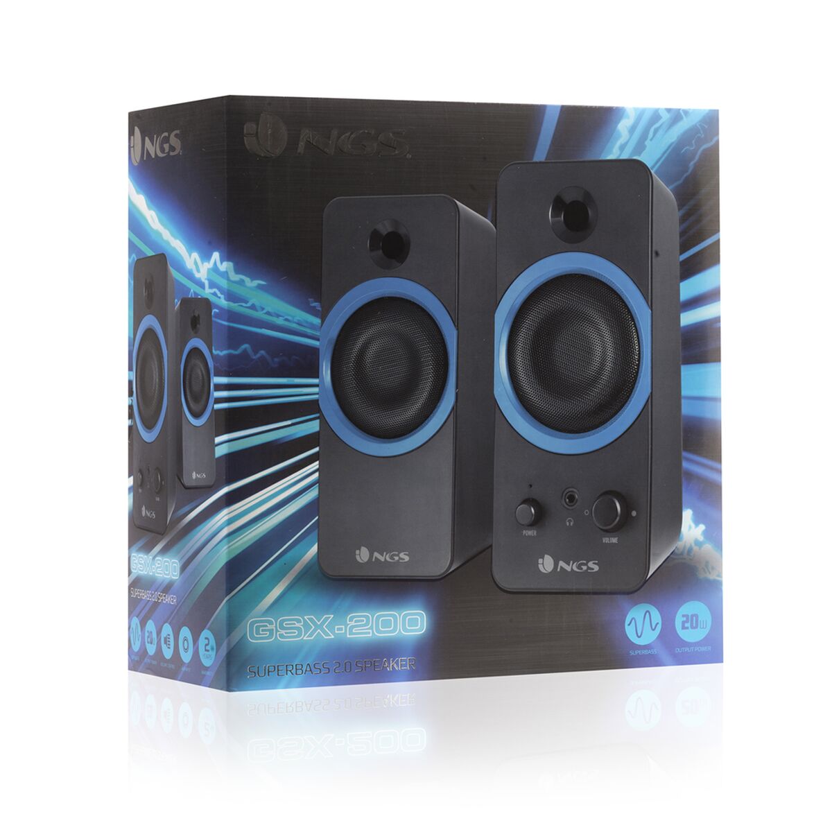 Gaming Högtalare NGS GSX200 Svart 20 W - 3