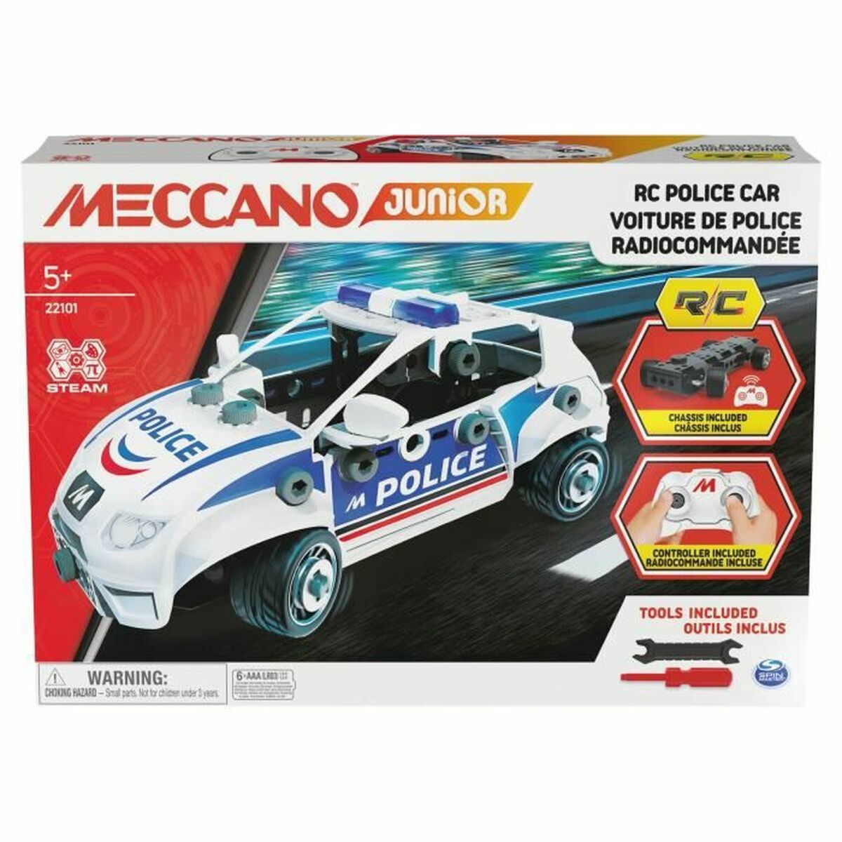 Radiostyrd bil Meccano Junior STEM Radiostyrd bil Polisbil