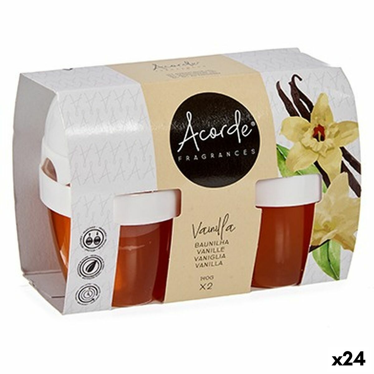 Set med luftfräschare Acorde Vanilj Gel (24 antal) - 3