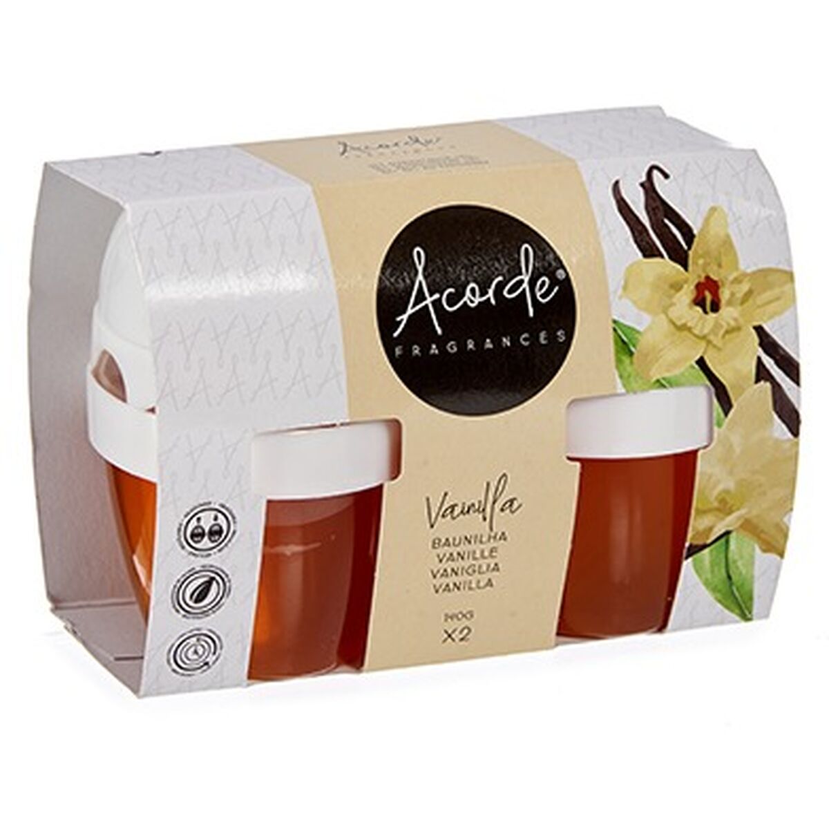 Set med luftfräschare Acorde Vanilj Gel (24 antal) - 2