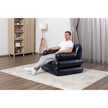 Bestway Uppblåsbar Stol 4 Positioner Svart 191x38x25 cm Inuti 75114