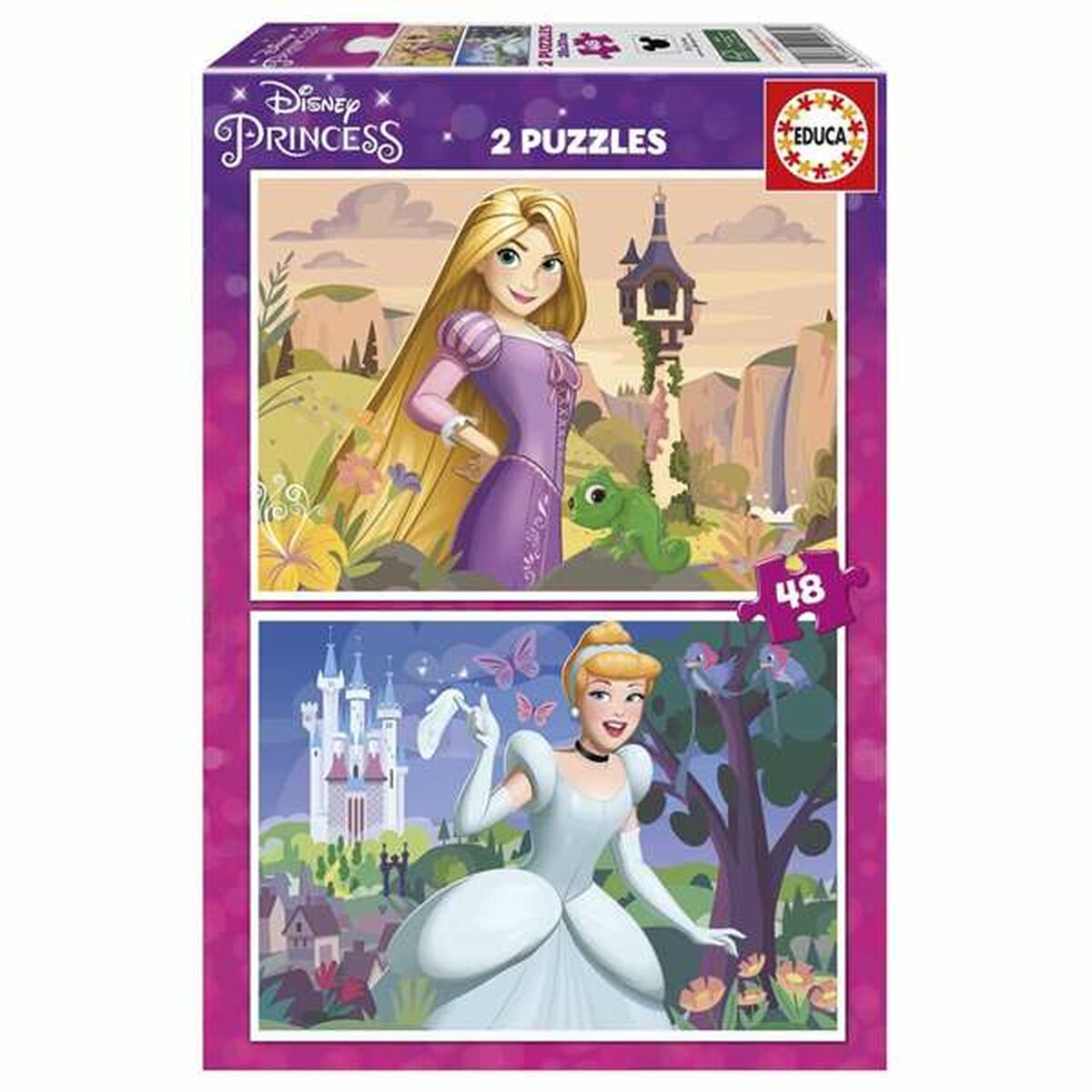 Set 2 pussel Disney Princess Cinderella and Rapunzel 48 Delar - 5