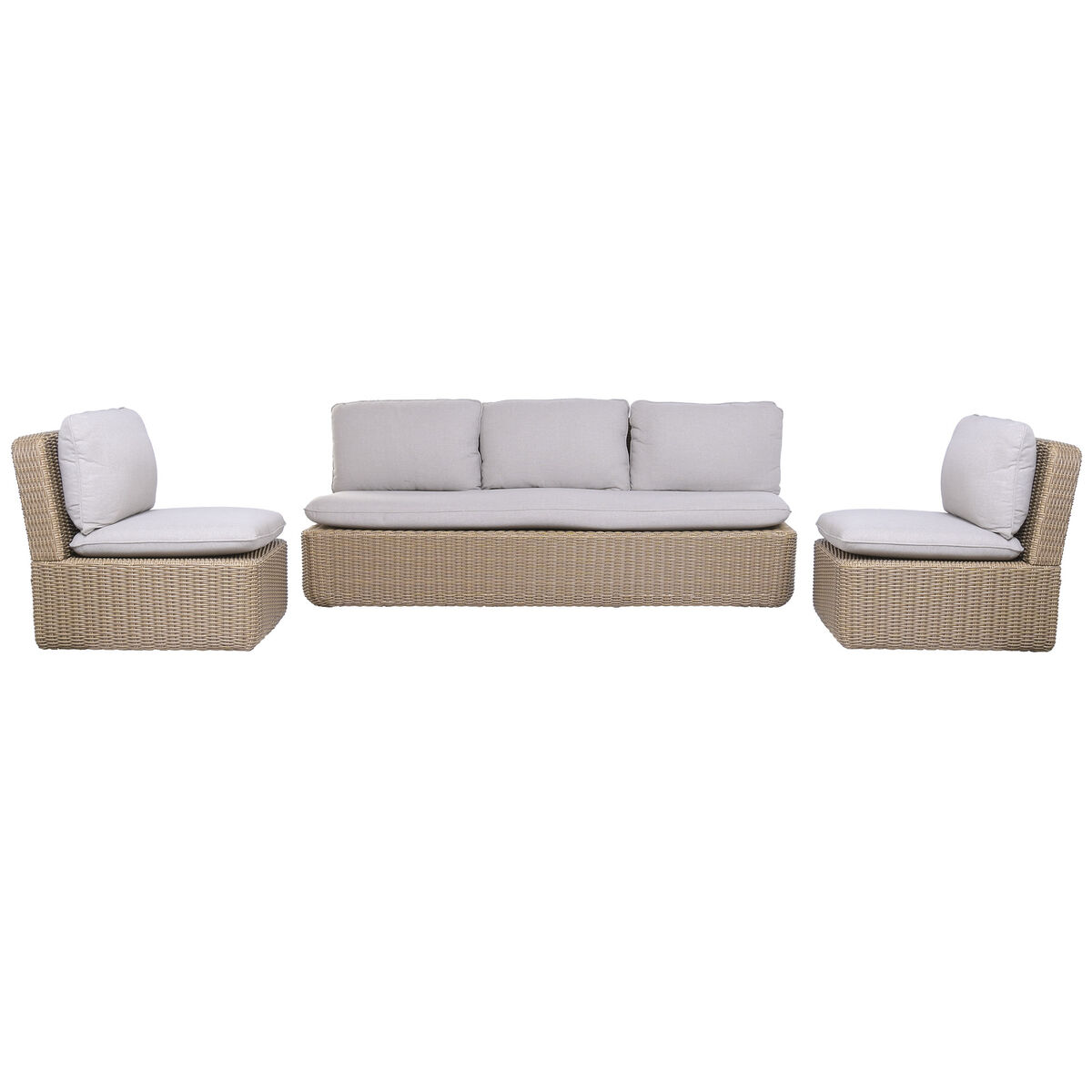 Trädgårdssoffa Home ESPRIT Brun Ljusbrun 215 X 90 X 75 CM
