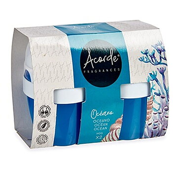 Set med luftfräschare Acorde Havet Gel (24 antal)