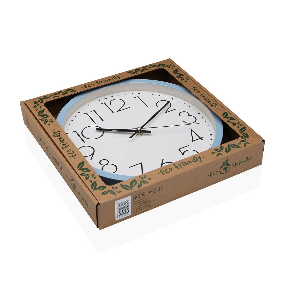 Väggklocka Versa Blå Trä 4,2 x 30 x 30 cm - 4
