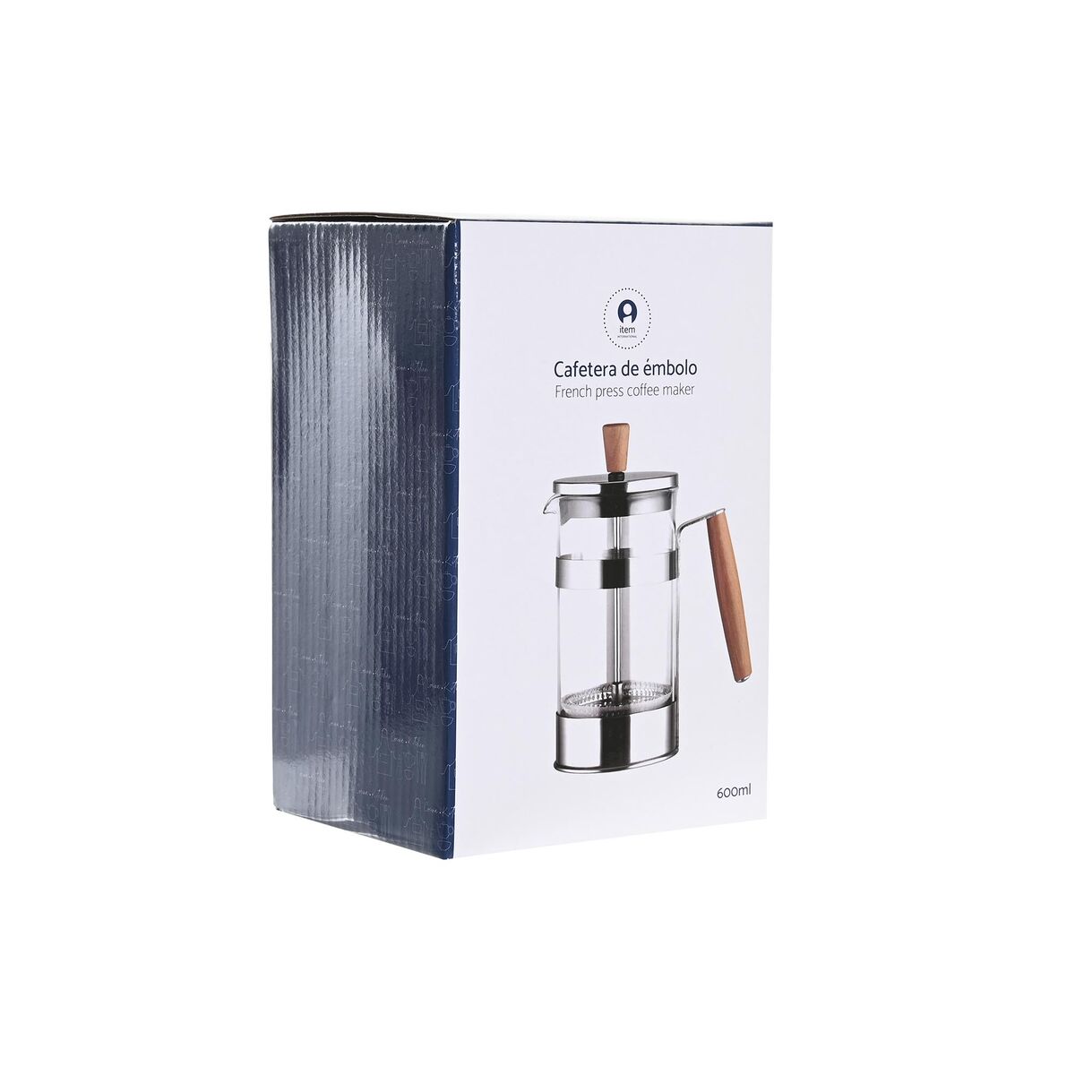 Kaffepress DKD Home Decor Naturell Silvrig Rostfritt stål Borosilikatglas (16 x 9 x 18,5 cm) (600 ml) - 3