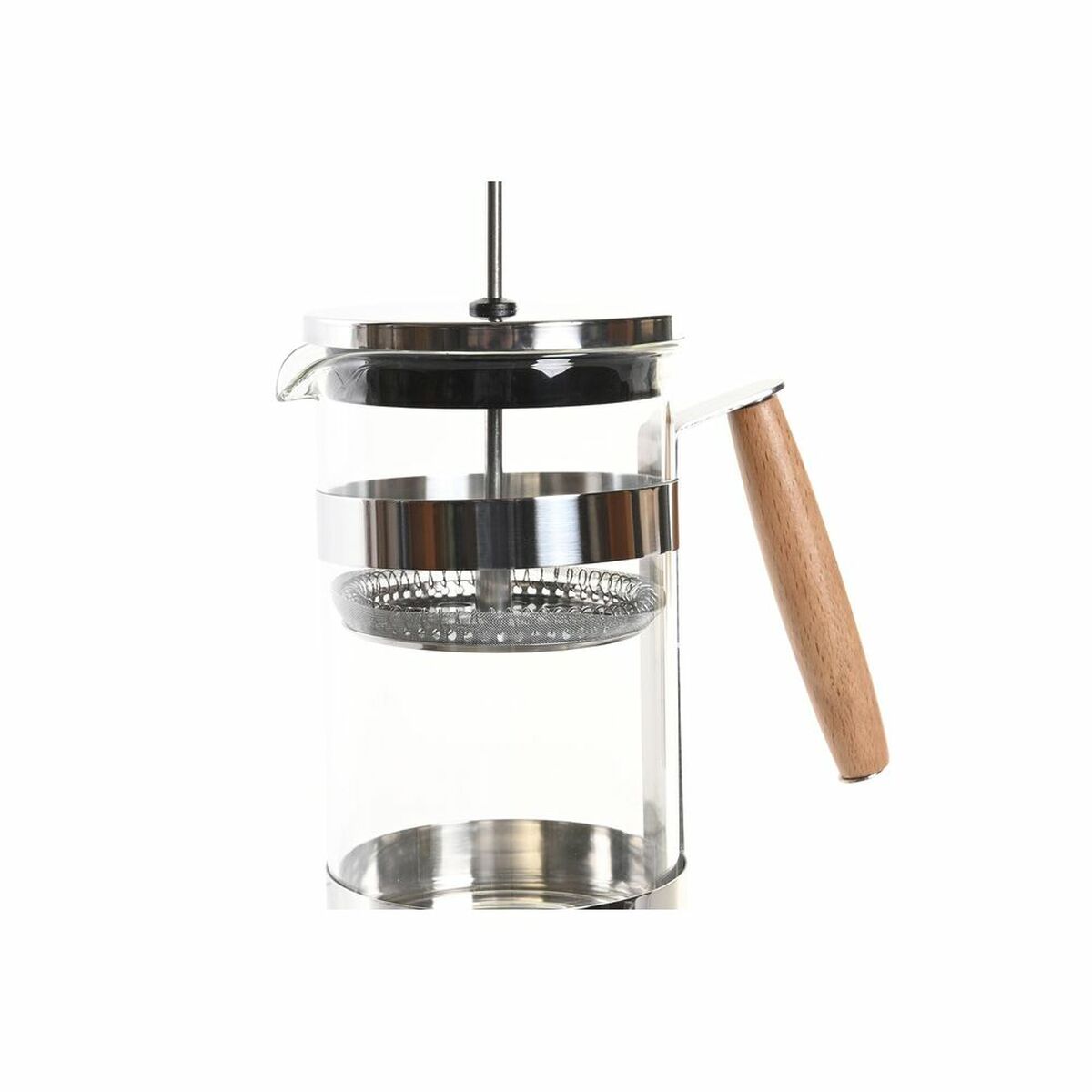 Kaffepress DKD Home Decor Naturell Silvrig Rostfritt stål Borosilikatglas (16 x 9 x 18,5 cm) (600 ml) - 4