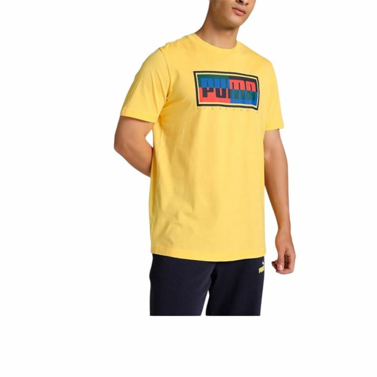 T-shirt med kortärm Herr Puma Graphics Box Gul