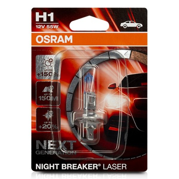 Glödlampa för bil Osram 64150NL-01B H1 12V 55W