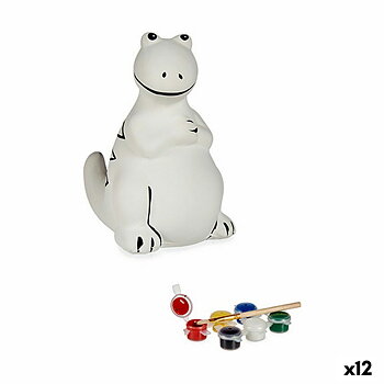 Måla din egen sparbössa Pincello Keramik Dinosaurie 8,5 x 13,2 x 11 cm 10 x 13,2 x 8 cm (12 antal)