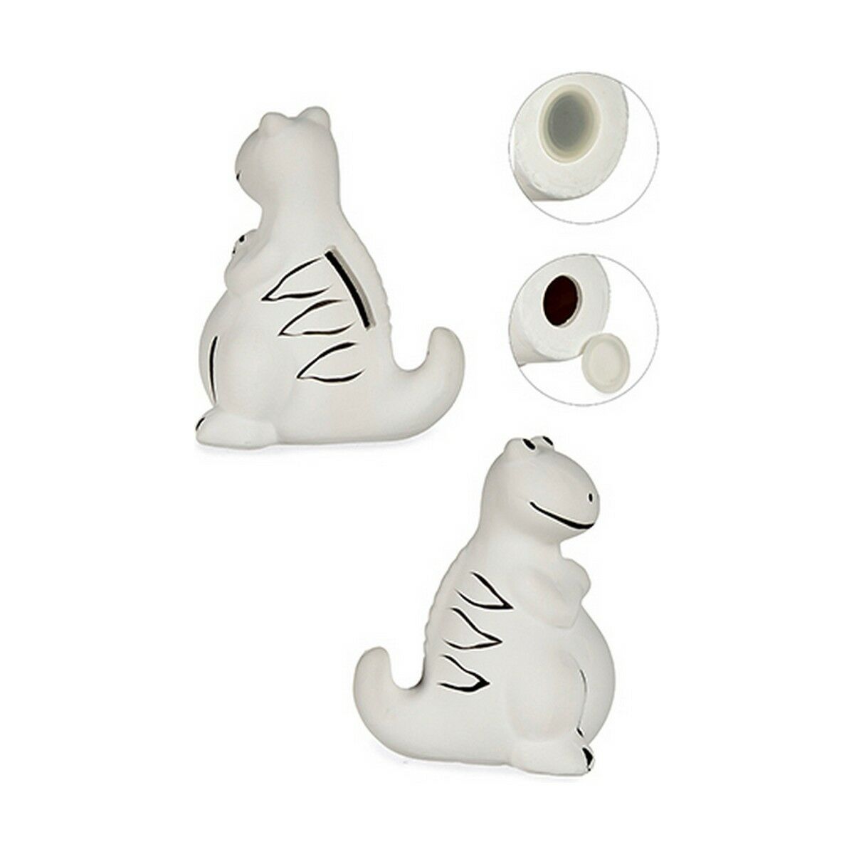 Måla din egen sparbössa Pincello Keramik Dinosaurie 8,5 x 13,2 x 11 cm 10 x 13,2 x 8 cm (12 antal) - 3