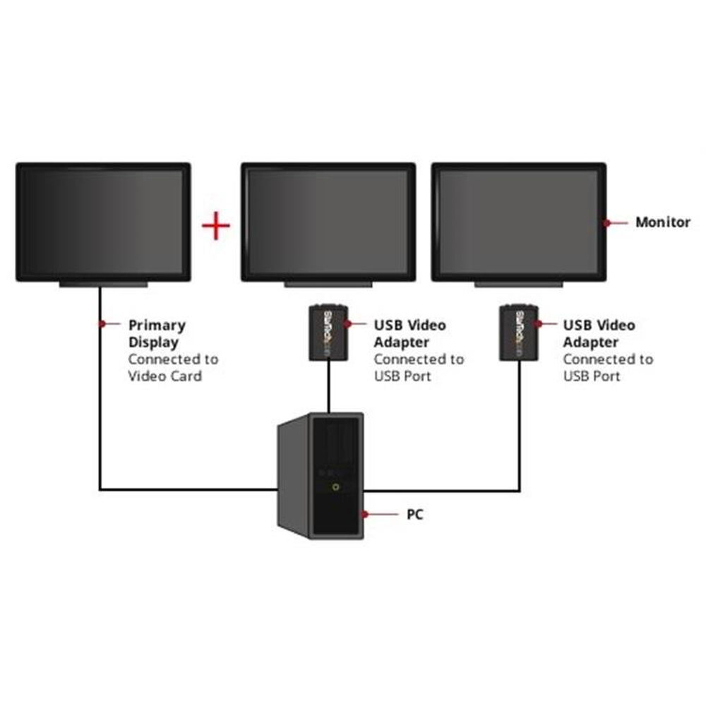 USB till VGA Adapter Startech USB2VGAE2            Svart - 2