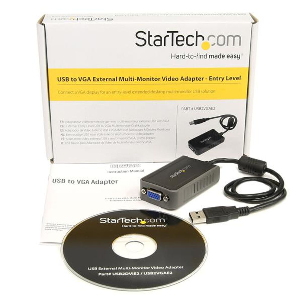 USB till VGA Adapter Startech USB2VGAE2            Svart - 3