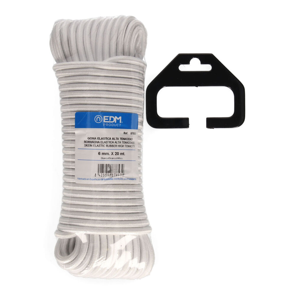 Elastisk sladd EDM 87853 Vit 20 m - 7