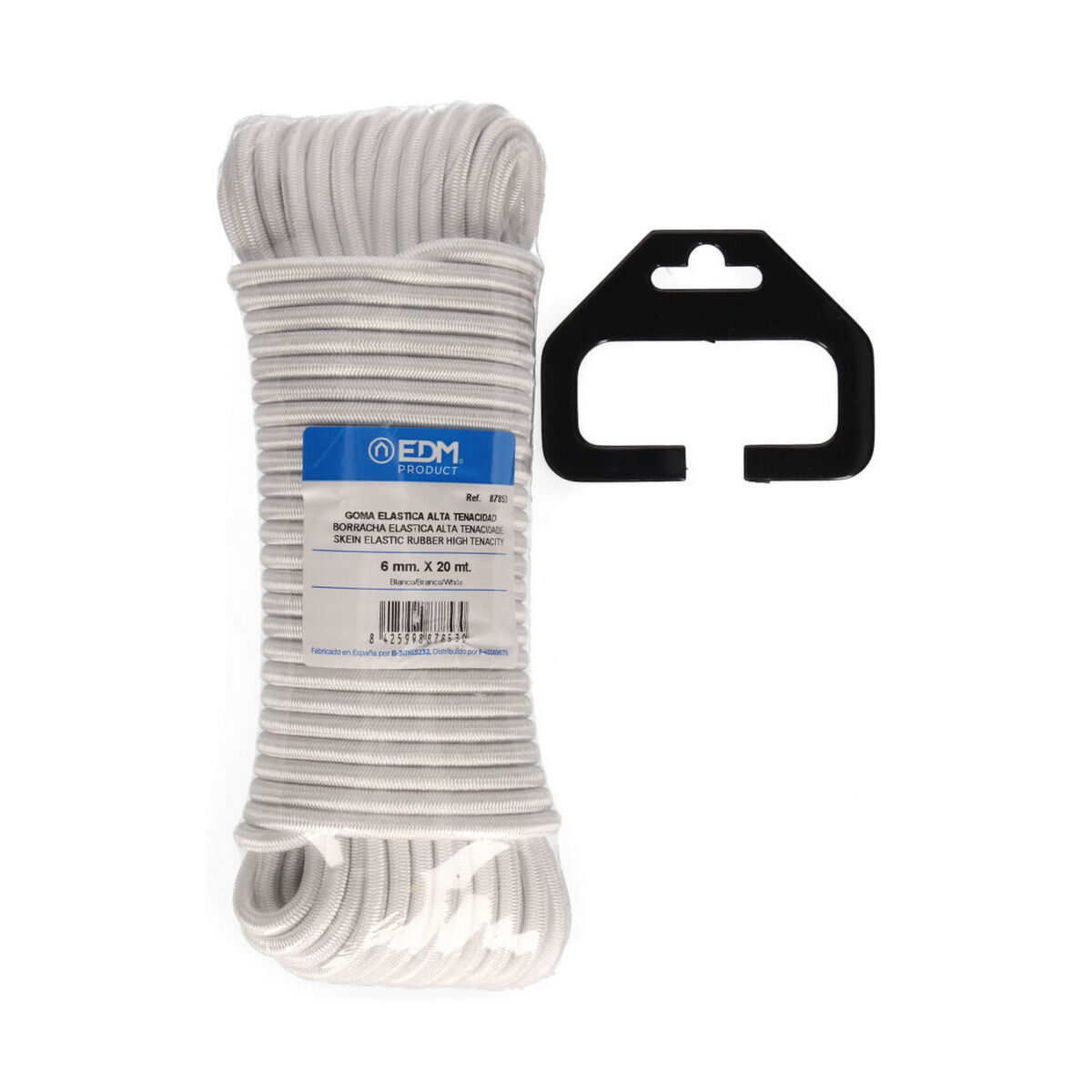 Elastisk sladd EDM 87853 Vit 20 m - 3