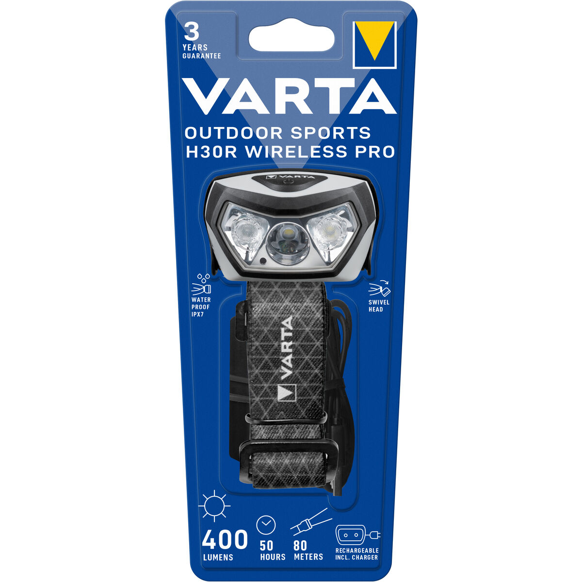 Ficklampa Varta SPORTS H30R PRO - 2