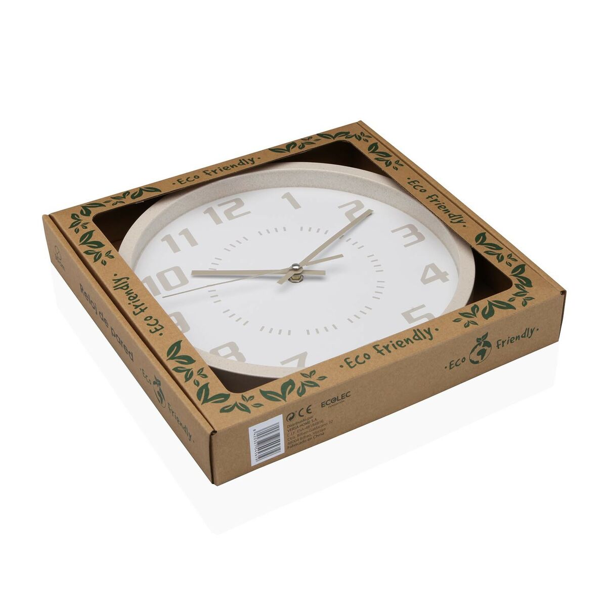 Väggklocka Versa Beige Trä 4,2 x 30 x 30 cm - 4