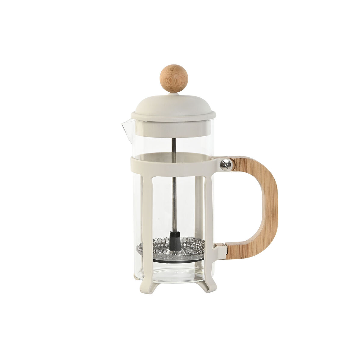 Kaffepress Home ESPRIT Vit Naturell Rostfritt stål polypropen 350 ml 13 x 8 x 19 cm