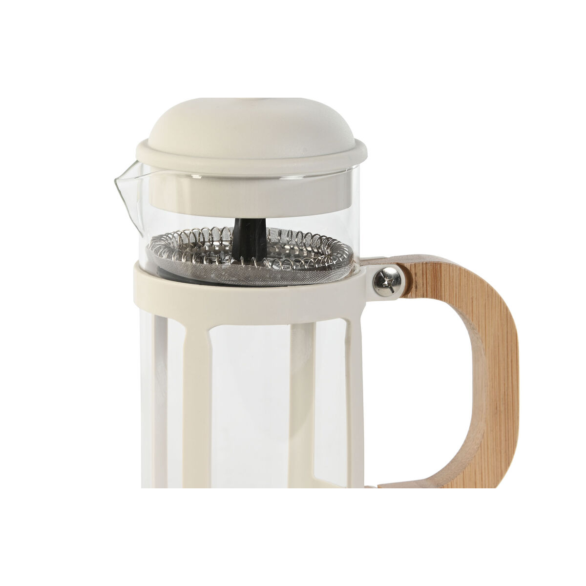 Kaffepress Home ESPRIT Vit Naturell Rostfritt stål polypropen 350 ml 13 x 8 x 19 cm - 2