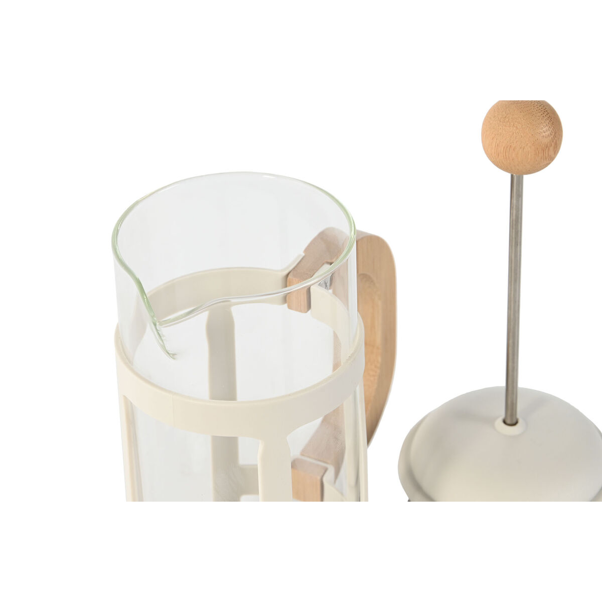 Kaffepress Home ESPRIT Vit Naturell Rostfritt stål polypropen 350 ml 13 x 8 x 19 cm - 5