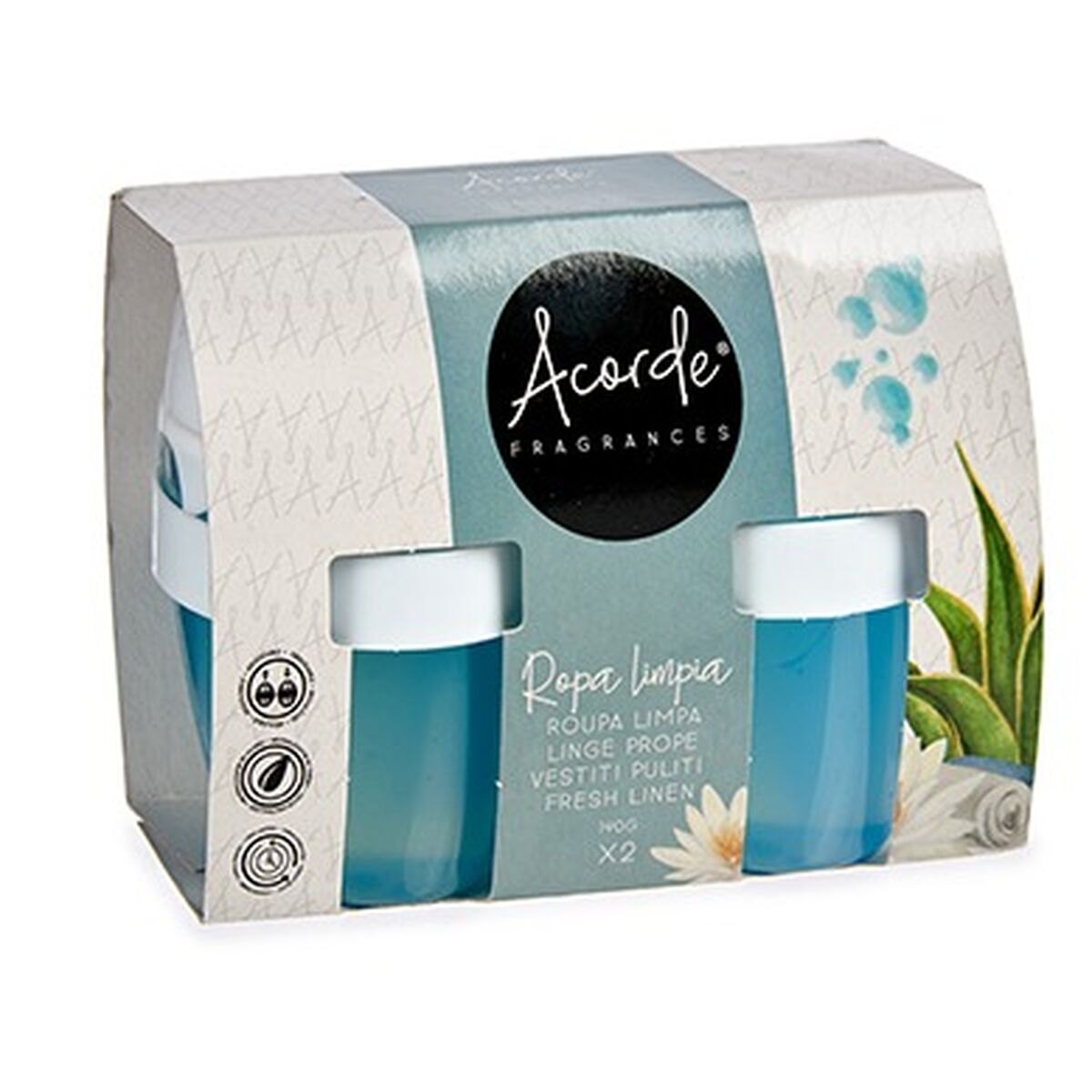 Set med luftfräschare Acorde Rena kläder Gel (24 antal) - 2