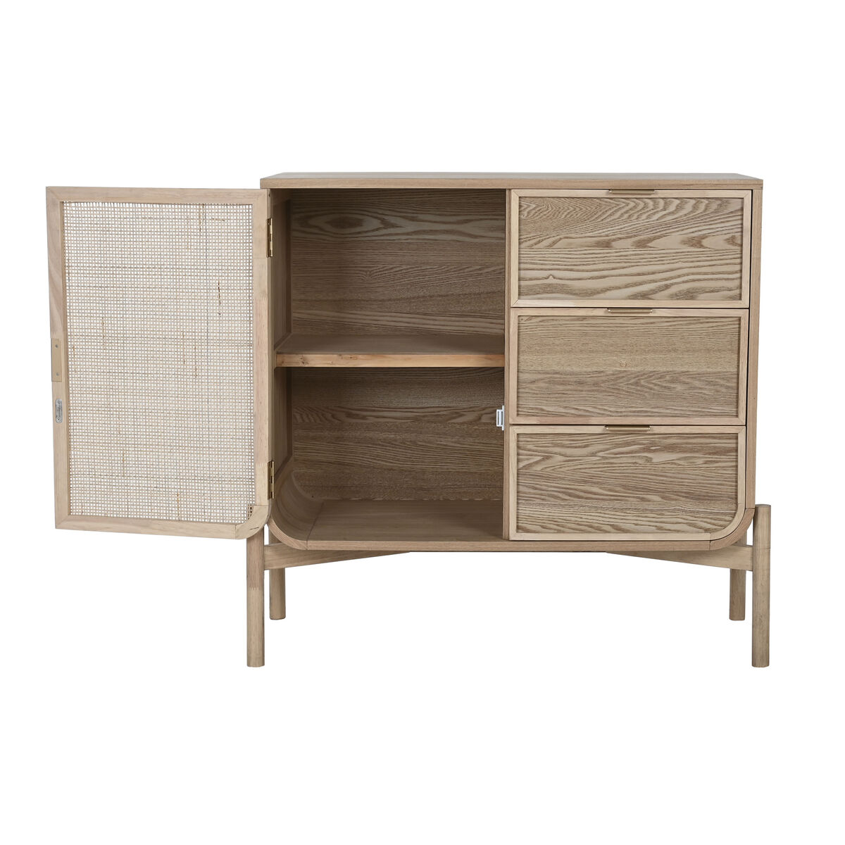 Skänk Home ESPRIT Naturell Gran 86 x 40 x 80 cm - 2