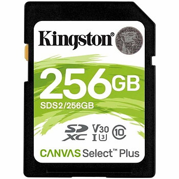SDXC Minneskort Kingston CANVAS Select Plus 256 GB