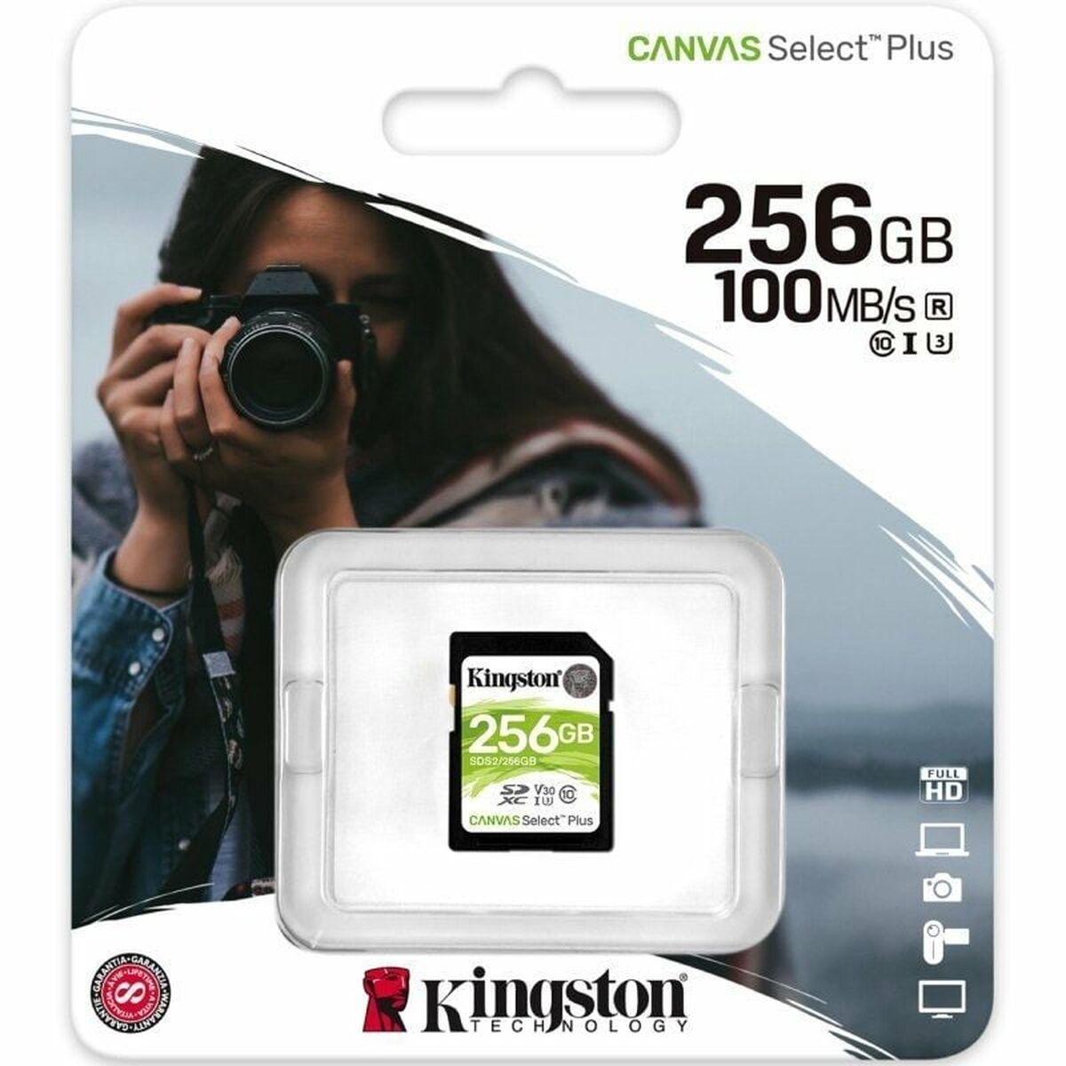 SDXC Minneskort Kingston CANVAS Select Plus 256 GB - 3