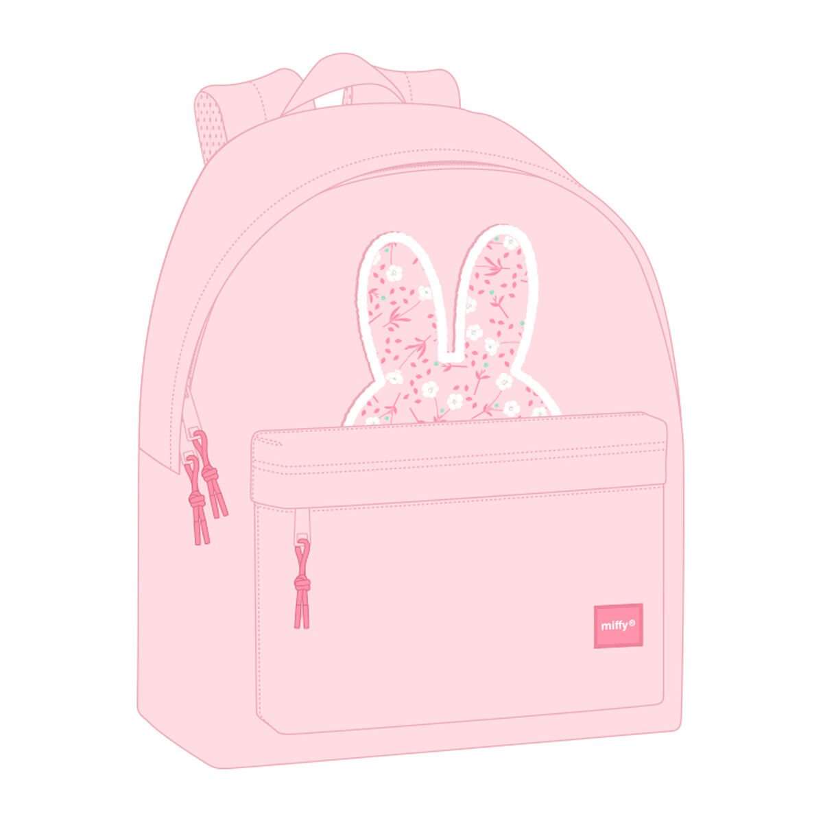 Ryggsäck Miffy Flores 33 x 42 x 15 cm