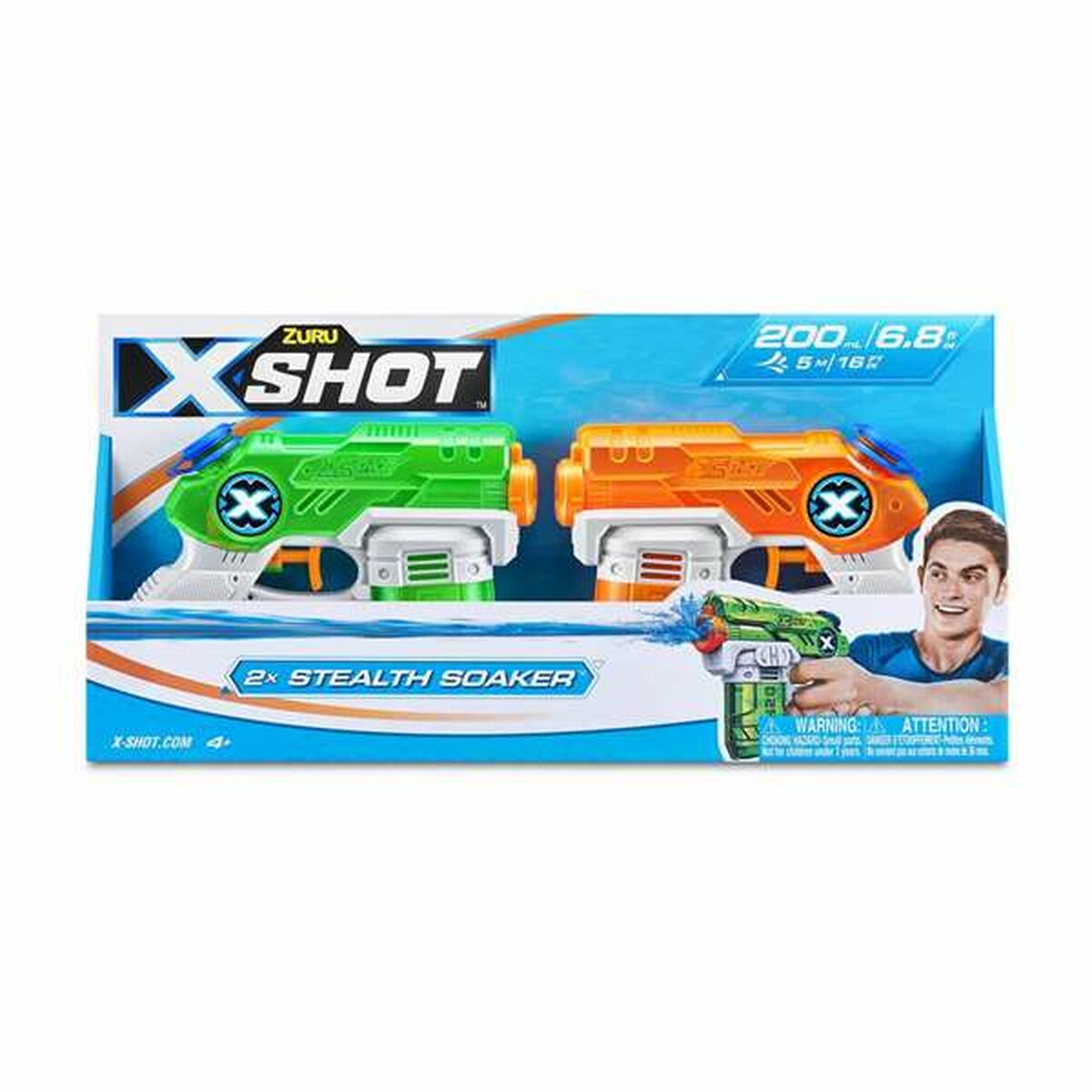 Vattenpistol X-Shot Warfare Double Small Stealth 2 Delar 16 x 13 x 3 cm - 3