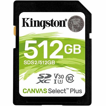 SDXC Minneskort Kingston Canvas Select Plus 512 GB