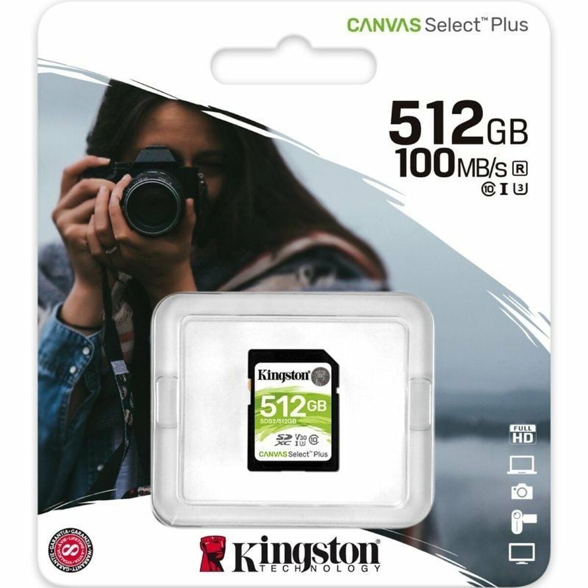 SDXC Minneskort Kingston Canvas Select Plus 512 GB - 3