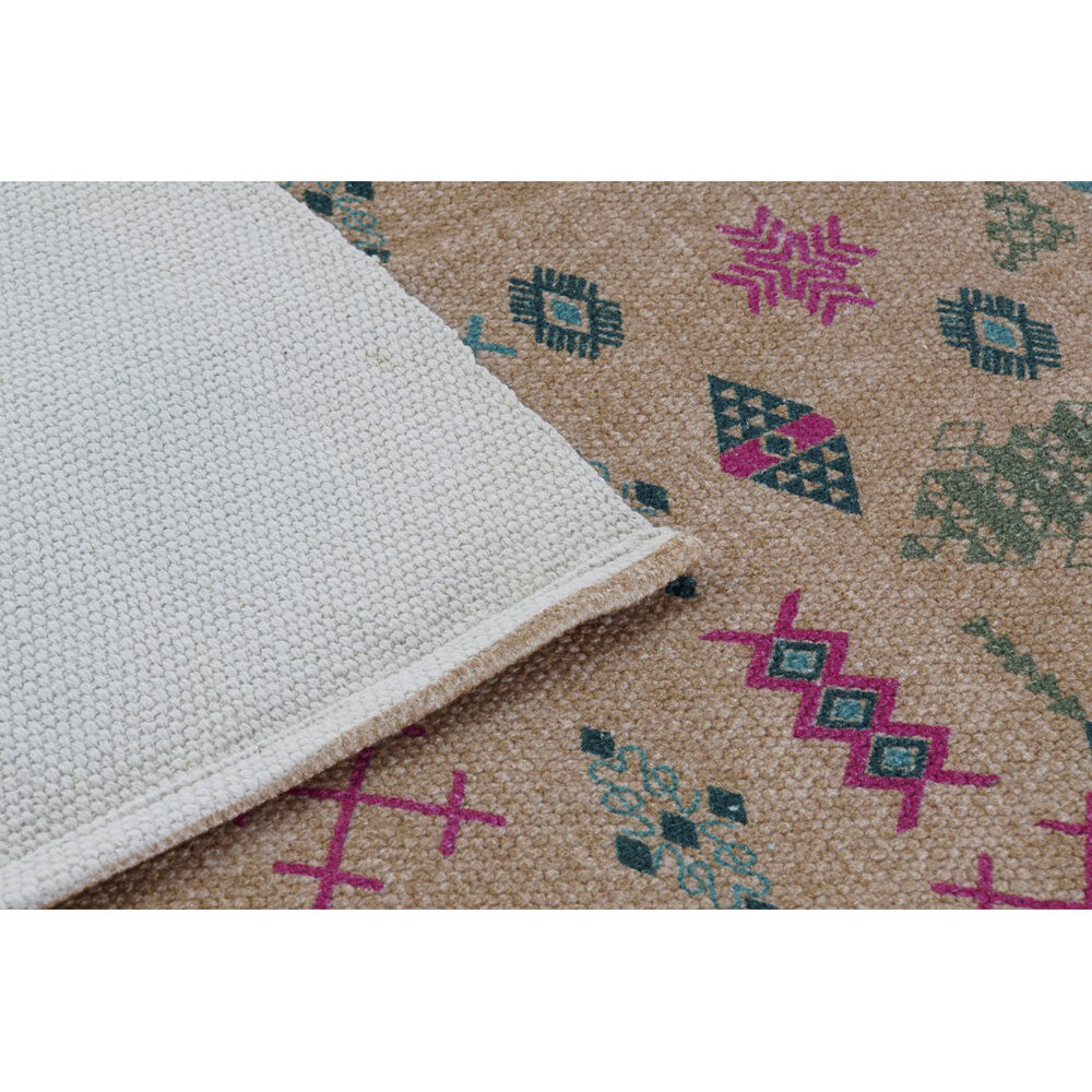 Matta DKD Home Decor 120 x 180 x 0,4 cm Polyester Vit Ikat Boho (2 antal) - 3