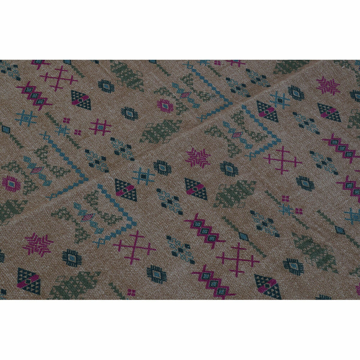 Matta DKD Home Decor 120 x 180 x 0,4 cm Polyester Vit Ikat Boho (2 antal) - 13