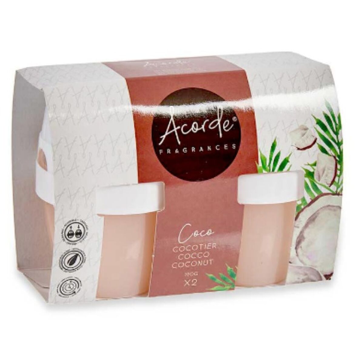 Set med luftfräschare Acorde Kokosnöt Gel (24 antal) - 2