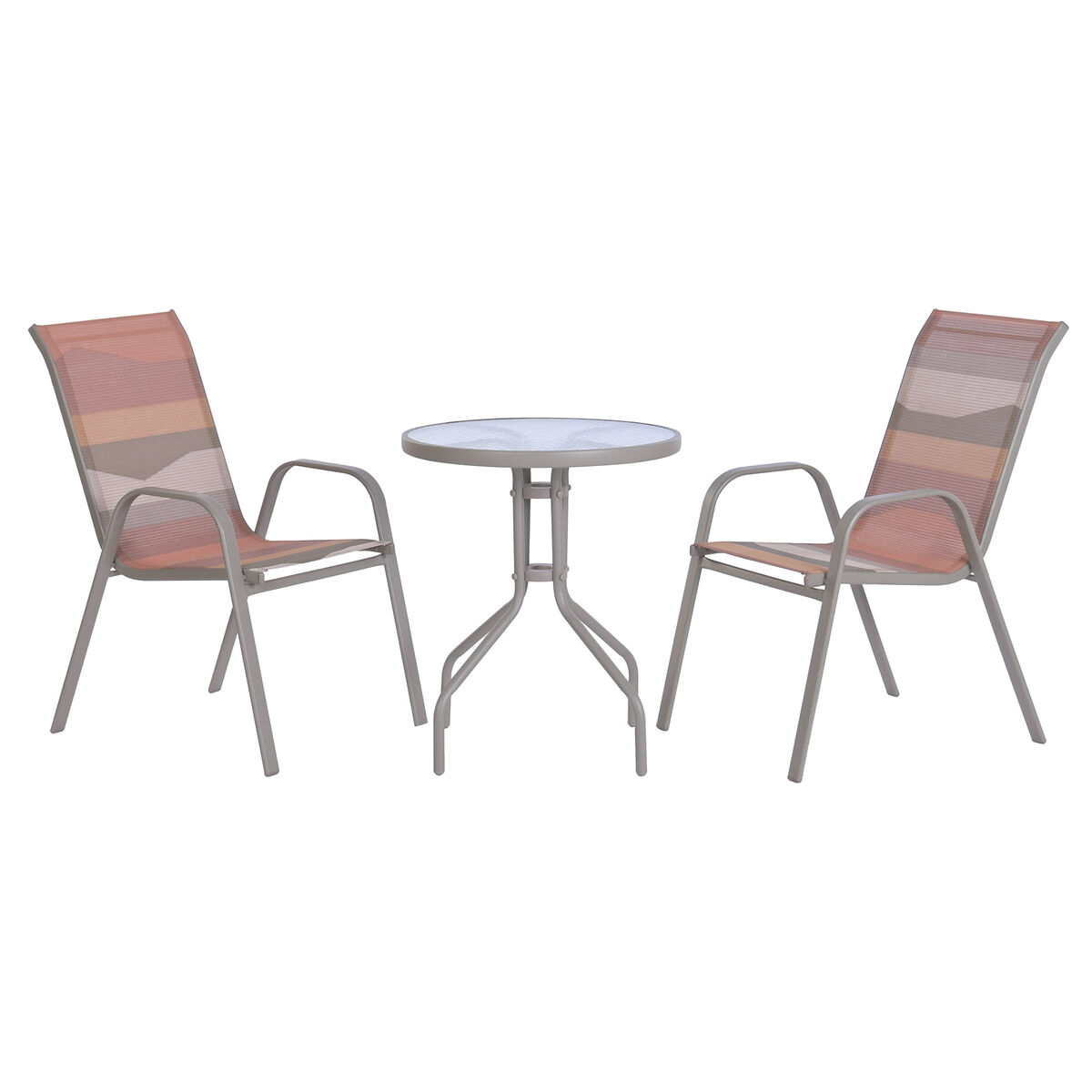 Bordsgrupp med 2 stolar Home ESPRIT Grön Multicolour 60 x 60 x 70 cm