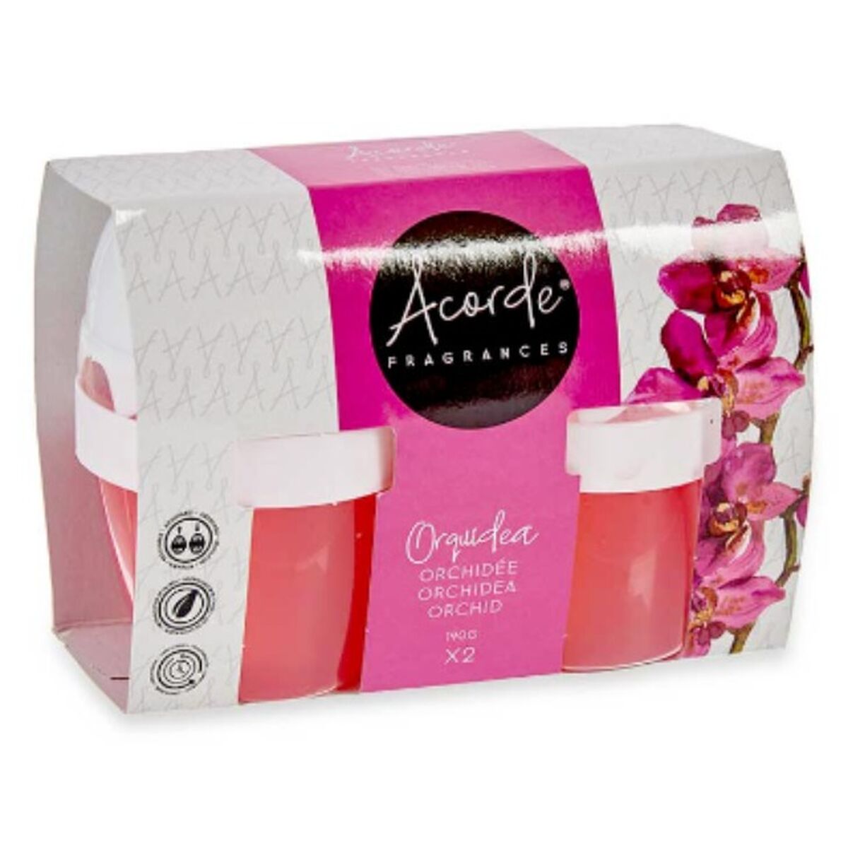 Set med luftfräschare Acorde Orkidé Gel (24 antal) - 2